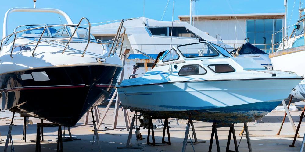 Hands-on boats maintenance preparing for spring boating season at Keowee Marina
