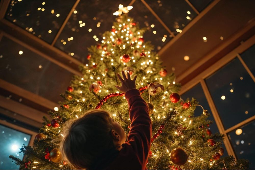 Cozy indoor holiday scene capturing the spirit of Christmas holidays at Lake Keowee