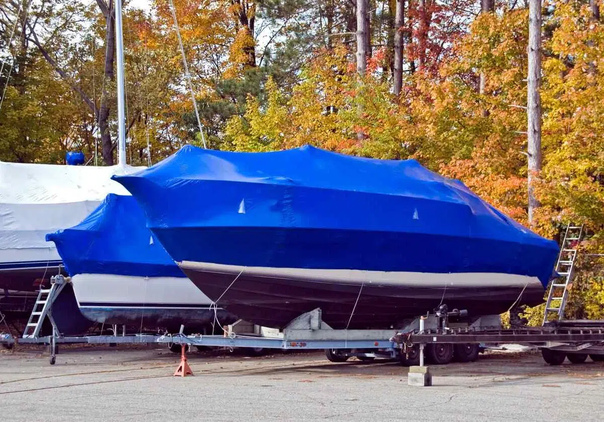 Boats preparing for spring boating after de-winterization - Keowee Marina