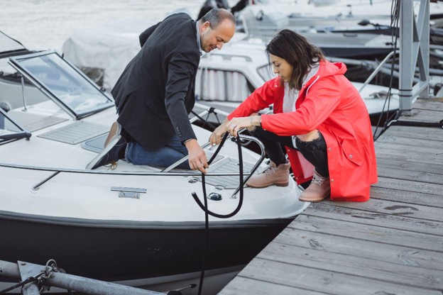 Boat engine service and inspection as part of de-winterization process - Keowee Marina