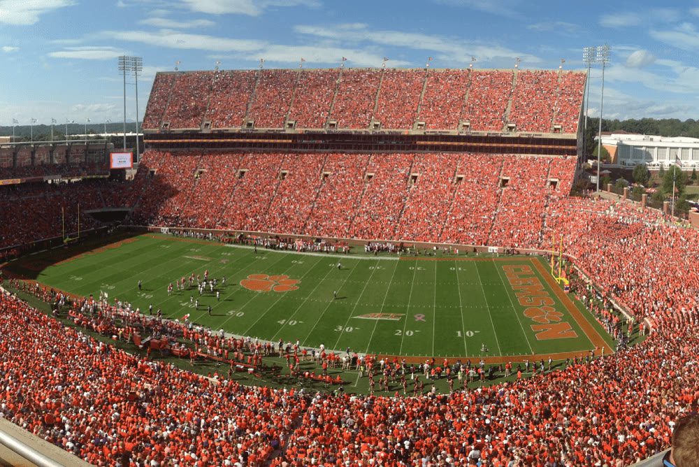 Clemson Memorial Stadium, 7 miles from Keowee Marina
