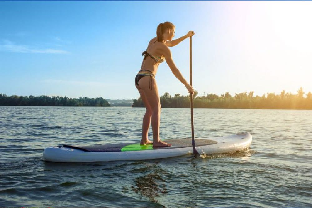 Paddleboarding on Lake Keowee with a Keowee Marina rental