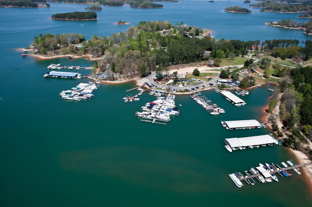 Aerial of the marina peninsula